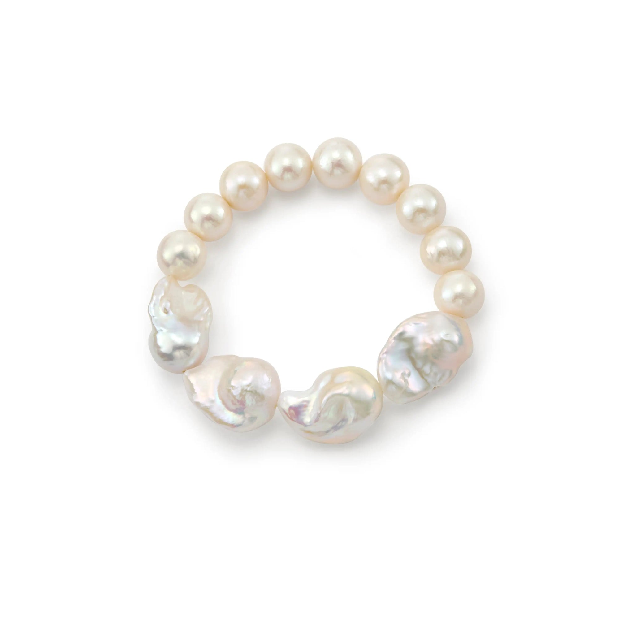 Dewdrop Dancer - Whimsical Baroque Pearl Silver Bracelet -AAAA quality main thumbnail