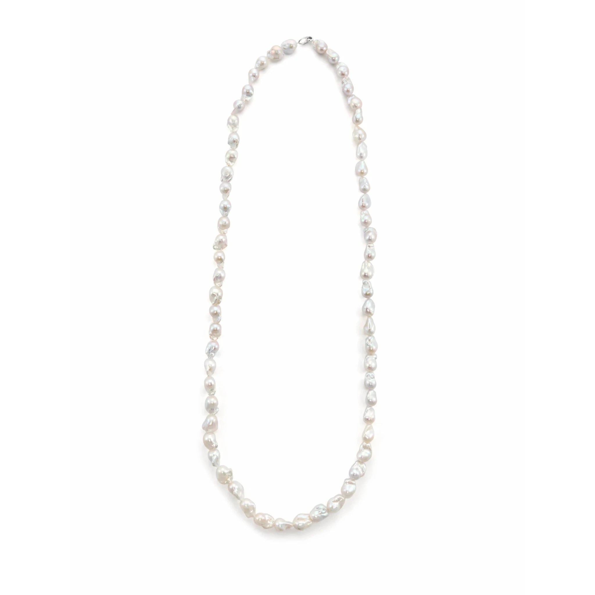 big high quality baroque pearl necklace white