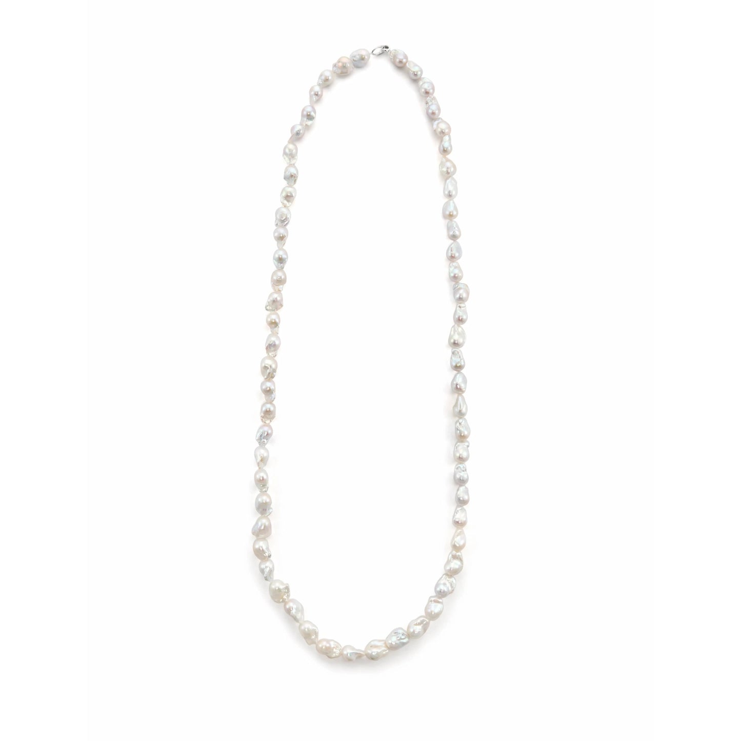 big high quality baroque pearl necklace white