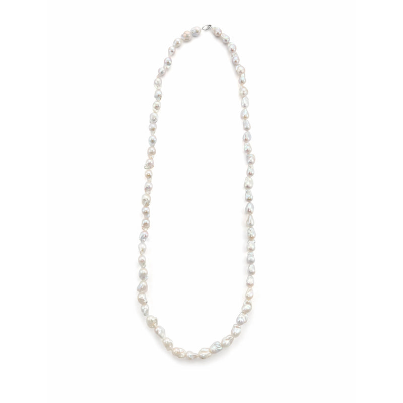 Dewdrop Dancer - Grandmacore Baroque Pearl Silver Necklace -AAAA quality image 3