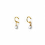 Delicate natural keshi pearl drop earrings