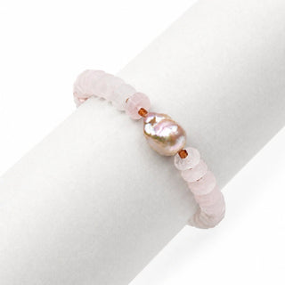 Saku | Pink Baroque Pearl 18k Gold Bracelet