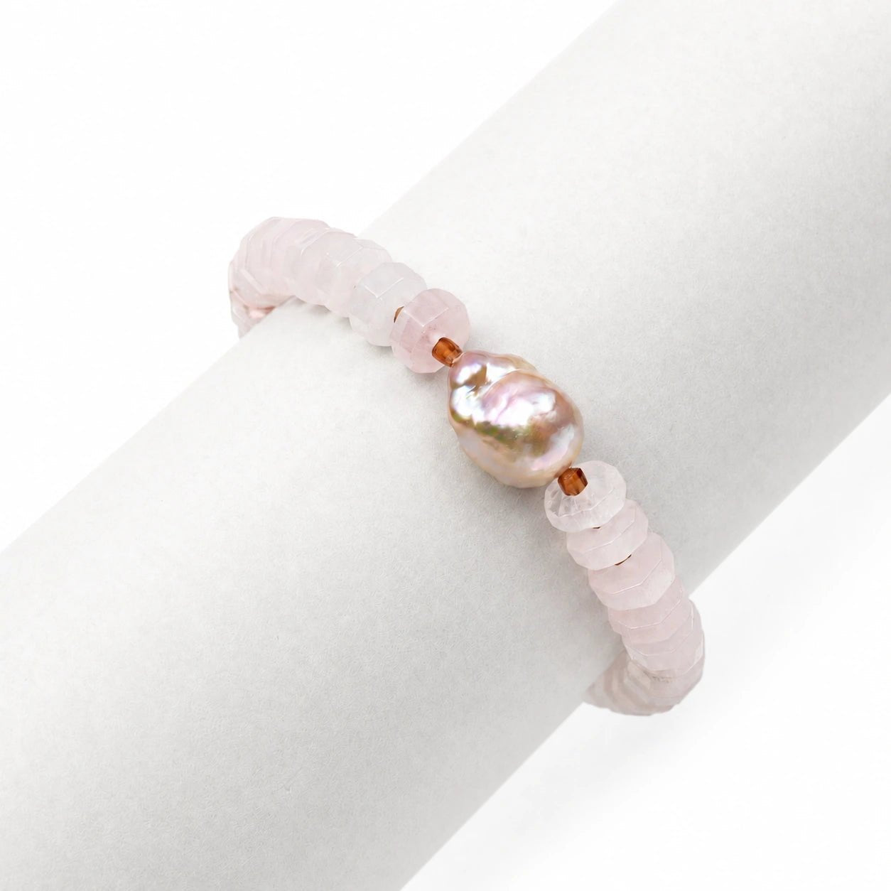 Saku | Pink Baroque Pearl 18k Gold Bracelet