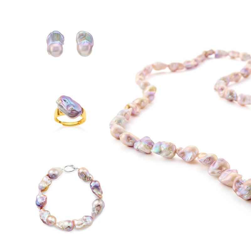 Amelia｜Purple Baroque Pearl Mixed Jewelry Set main image
