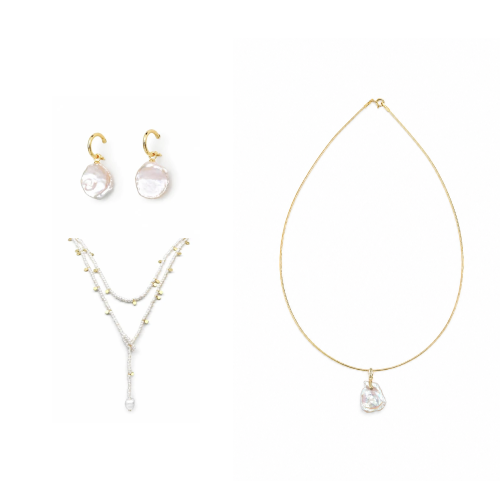 Sophie Pink Baroque Pearl Mixed Jewelry Set