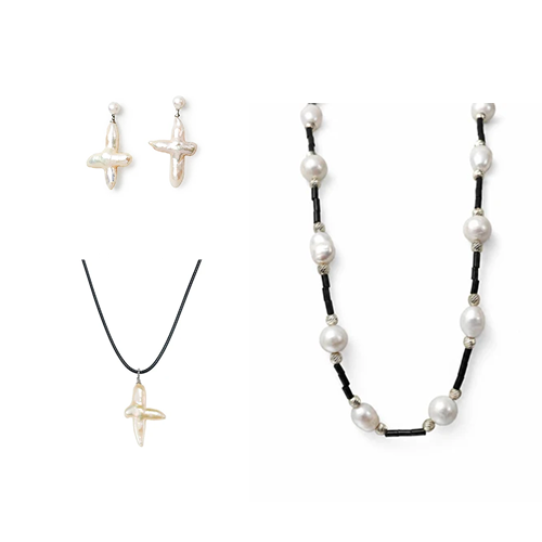 Mabel White Baroque Pearl Mixed Jewelry Set
