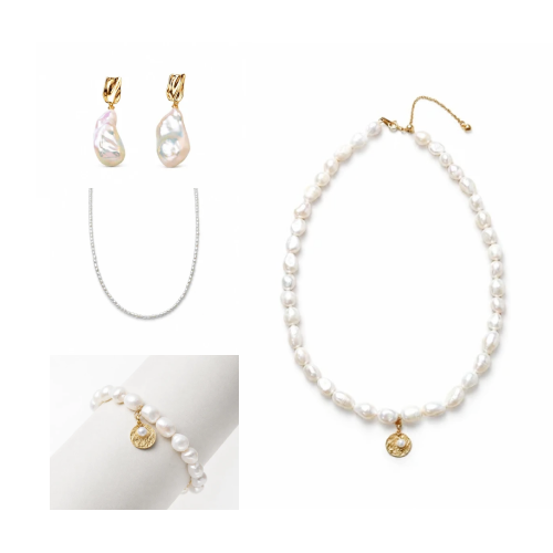 Lottie White Baroque Pearl Mixed Jewelry Set