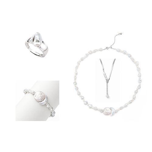 Orla White Baroque Pearl Mixed Jewelry Set