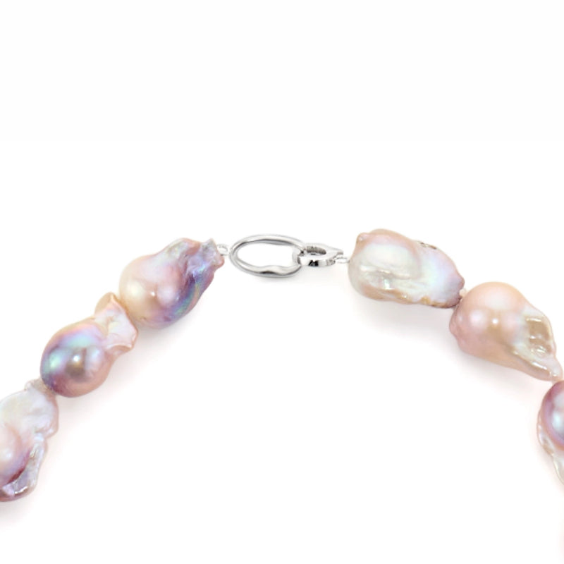 Amelia ｜Purple Baroque Pearl 18K Gold Necklace image 3