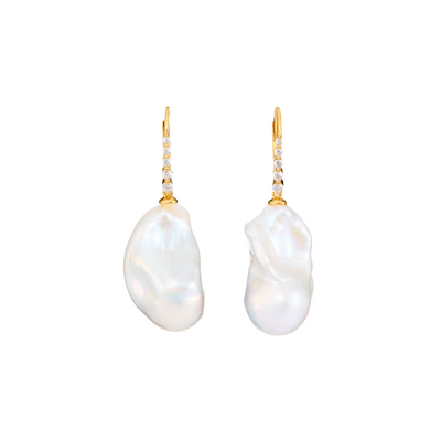 Boucles d'oreilles en perles baroques Aurora Cascade