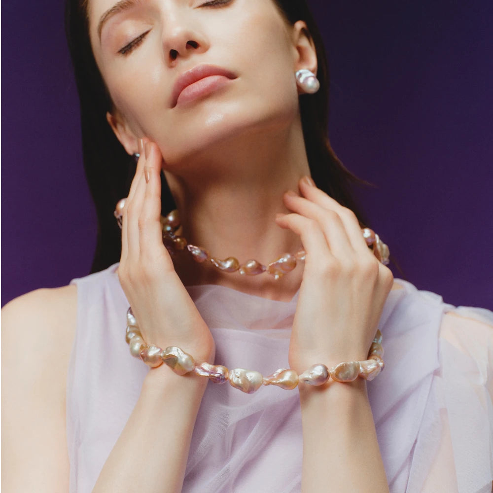 Amelia｜Purple Baroque Pearl Mixed Jewelry Set thumbnail 3